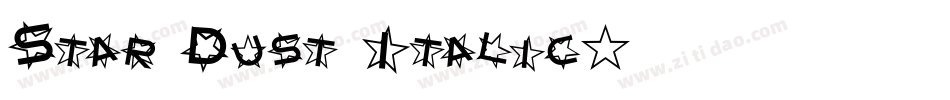 Star Dust Italic字体转换